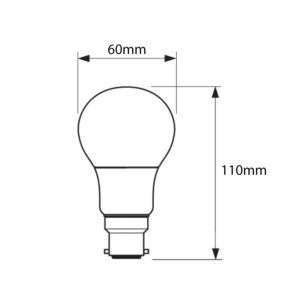 Philips CorePro LED A60 Bulb Frosted B22 8W 2700K