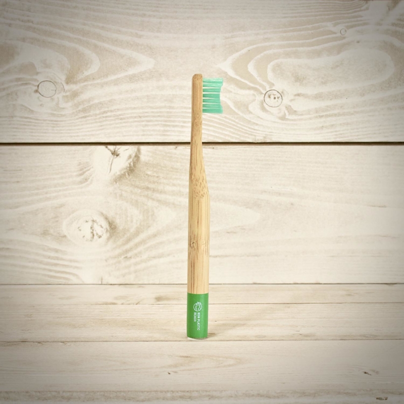 Non Plastic Beach Biodegradable Bamboo Toothbrush | Kids | Green